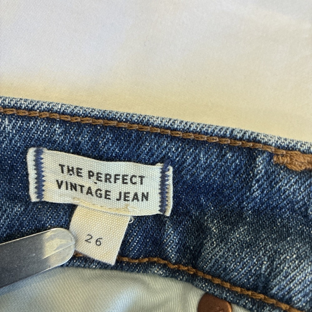 Madewell Women's 26 Perfect Vintage Blue Denim Jeans Medium Wash 5-Pocket - Picture 8 of 13